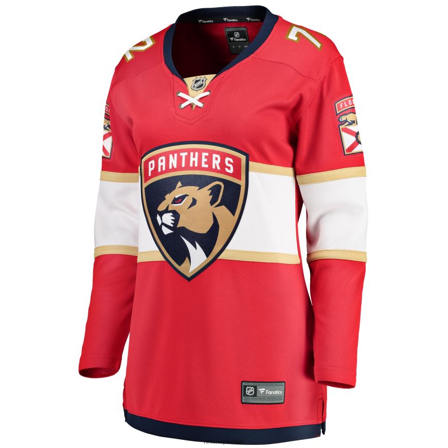 Frauen NHL Rotes Breakaway-Heimtrikot der Florida Panthers mit Fanatics-Logo von Sergei Bobrovsky Kleidung BF680T1327