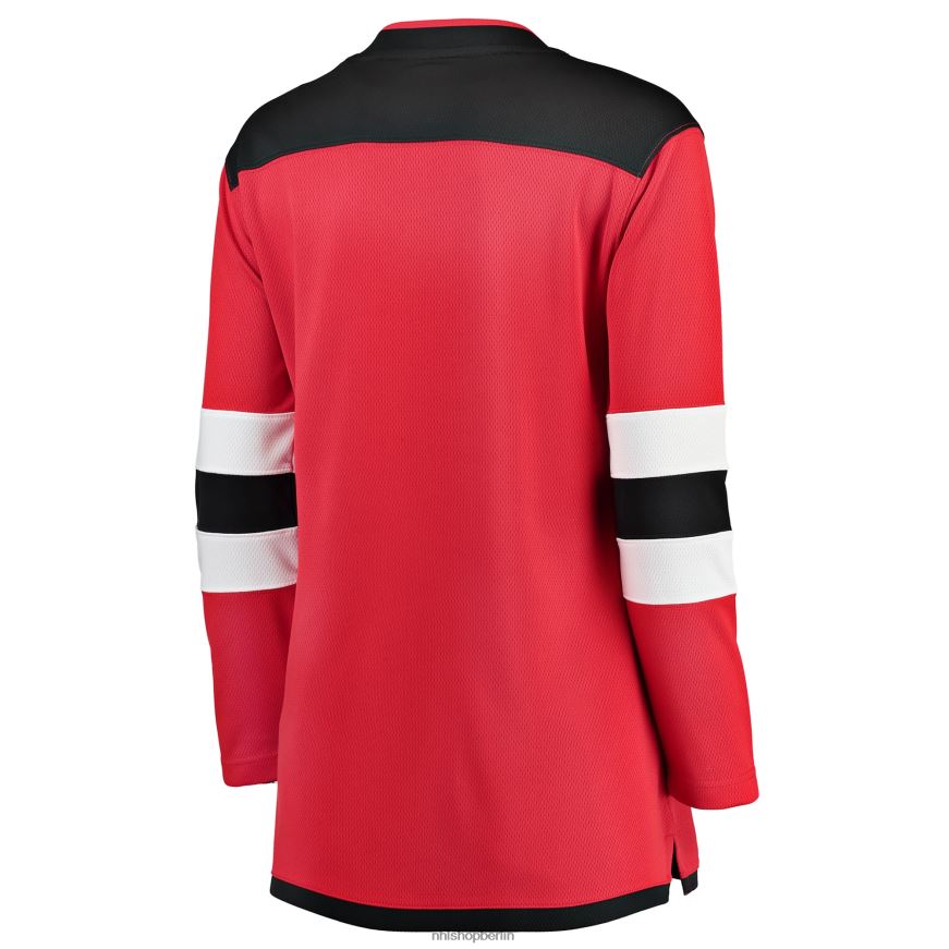 Frauen NHL Rotes Breakaway-Heimtrikot der New Jersey Devils mit Fanatics-Logo Kleidung BF680T641