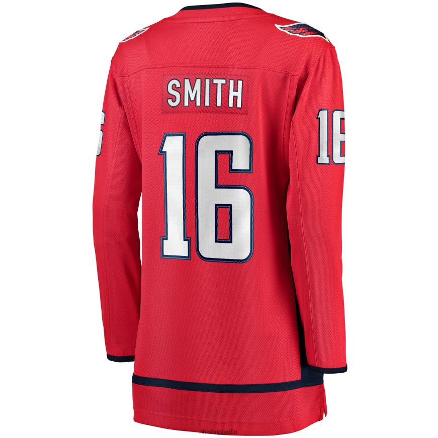 Frauen NHL Rotes Breakaway-Heimtrikot der Washington Capitals mit Craig-Smith-Fanatiker-Logo Kleidung BF680T2148