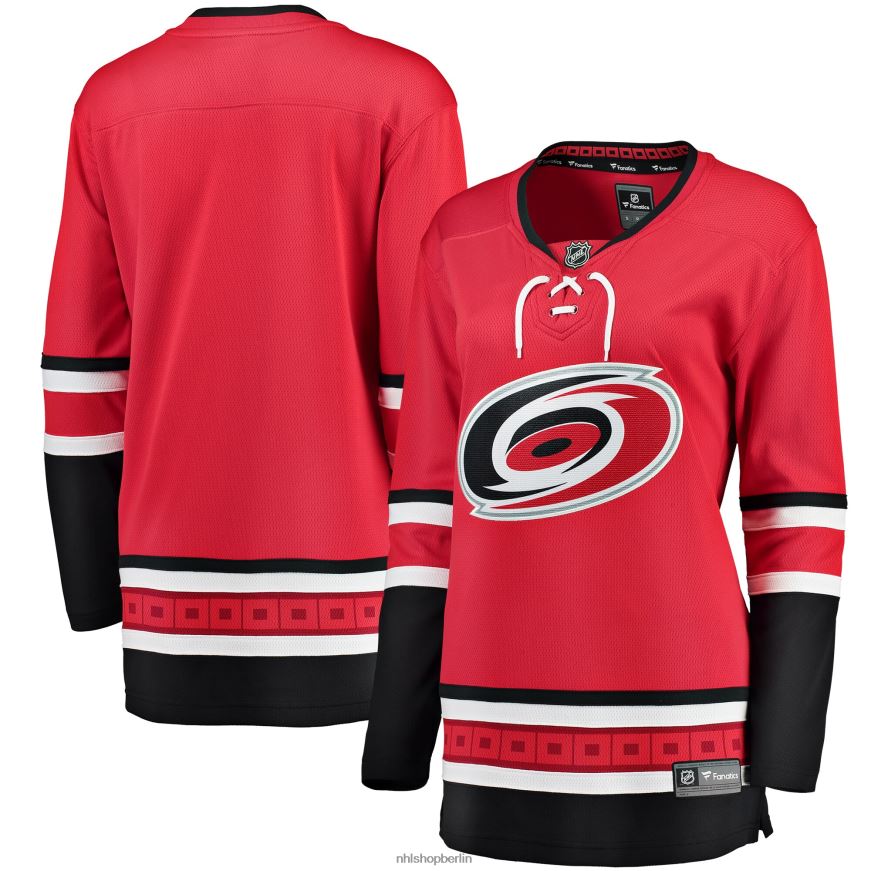 Frauen NHL Rotes Breakaway-Heimtrikot mit Fanatiker-Logo der Carolina Hurricanes Kleidung BF680T501