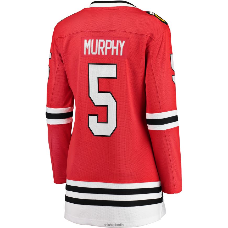 Frauen NHL Rotes Breakaway-Spielertrikot der Chicago Blackhawks mit Connor Murphy Fanatics-Logo Kleidung BF680T1857