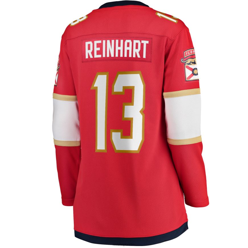 Frauen NHL Rotes Breakaway-Spielertrikot der Florida Panthers mit Fanatics-Logo von Sam Reinhart Kleidung BF680T1477