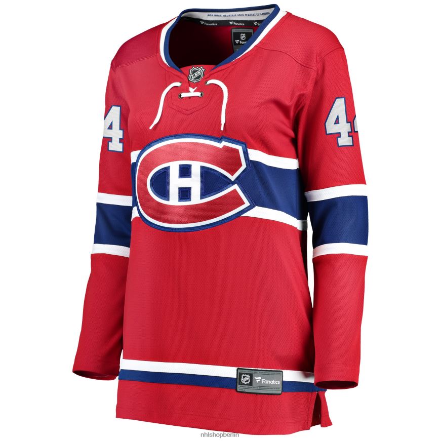 Frauen NHL Rotes Breakaway-Spielertrikot der Montreal Canadiens mit Fanatics-Logo und Joel Edmundson-Logo Kleidung BF680T2167