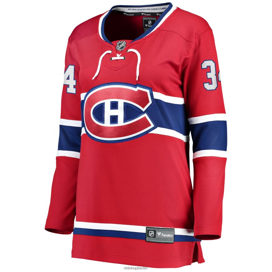 Frauen NHL Rotes Breakaway-Spielertrikot der Montreal Canadiens mit Jake Allen Fanatics-Logo Kleidung BF680T1779