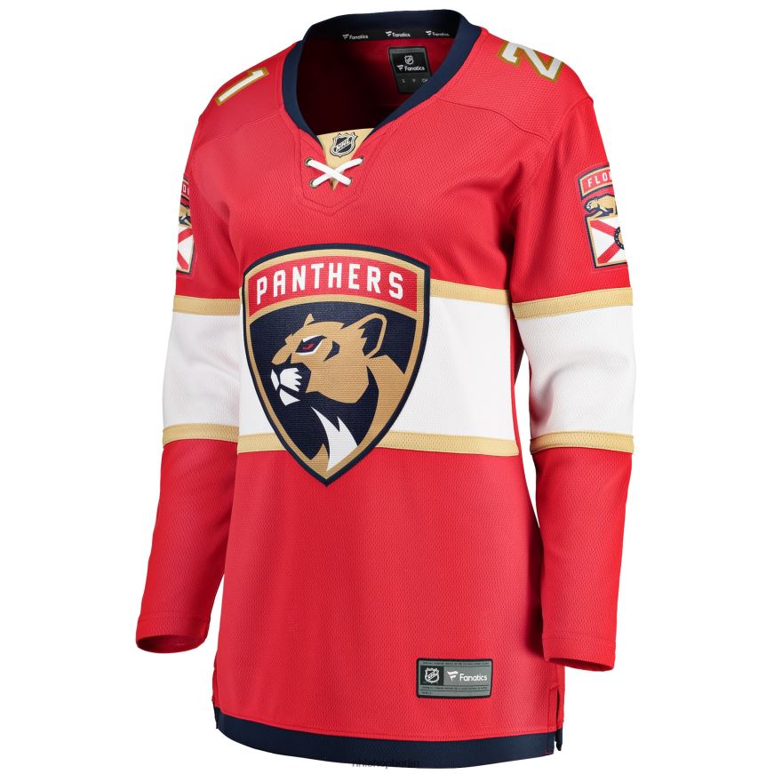 Frauen NHL Rotes Heim-Ausreißer-Spielertrikot der Florida Panthers mit Nick Cousins ​​Fanatics-Logo Kleidung BF680T1907