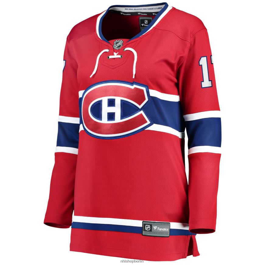 Frauen NHL Rotes Heim-Breakaway-Spielertrikot der Montreal Canadiens mit Brett Kulak Fanatics-Logo Kleidung BF680T2396