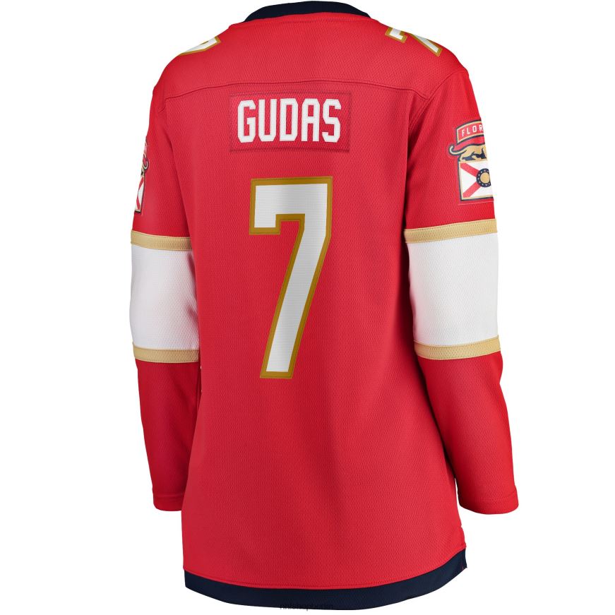 Frauen NHL Rotes Heimtrikot der Florida Panthers mit Fanatics-Logo von Radko Gudas Kleidung BF680T2287