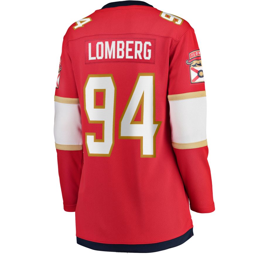 Frauen NHL Rotes Home-Breakaway-Spielertrikot der Florida Panthers mit Fanatics-Logo von Ryan Lomberg Kleidung BF680T2430