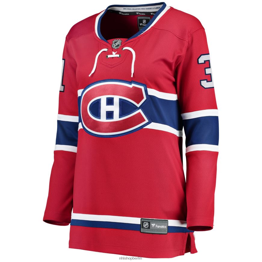 Frauen NHL Rotes Home-Breakaway-Spielertrikot der Montreal Canadiens mit Carey Price Fanatics-Logo Kleidung BF680T1001