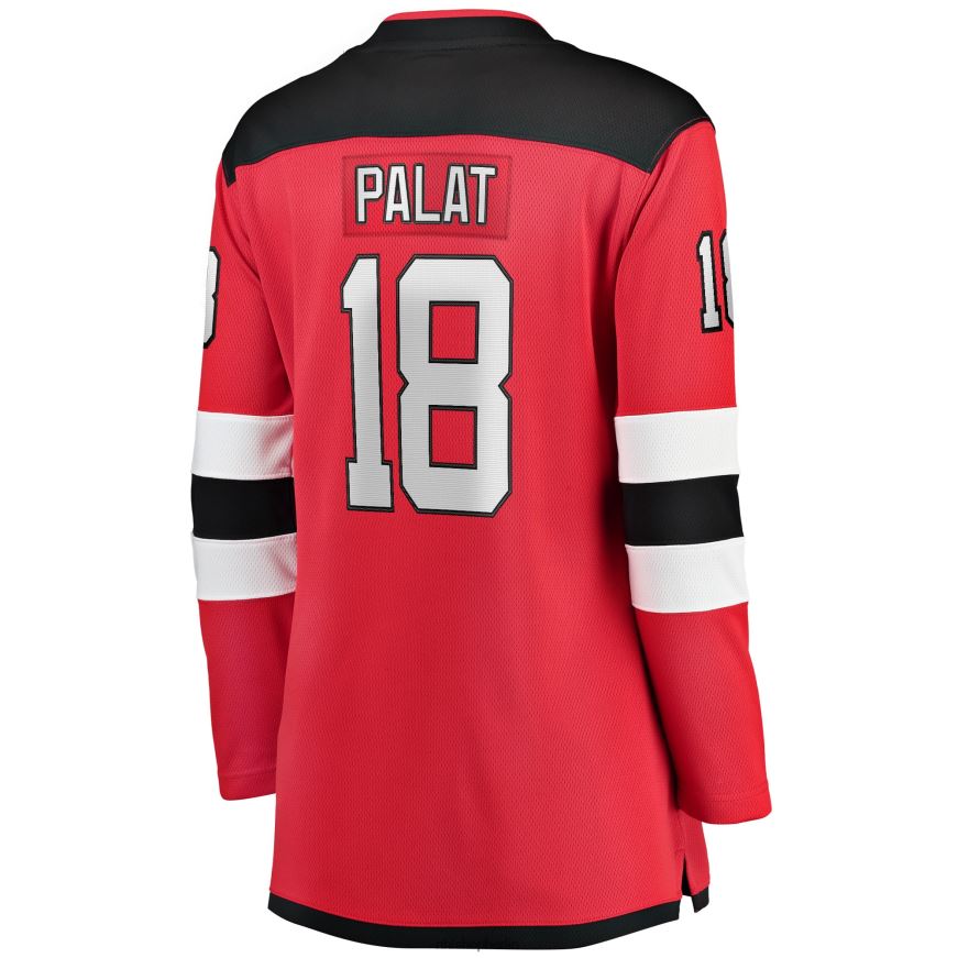 Frauen NHL Rotes Home-Breakaway-Spielertrikot der New Jersey Devils mit Fanatiker-Logo von Ondrej Palat Kleidung BF680T2349