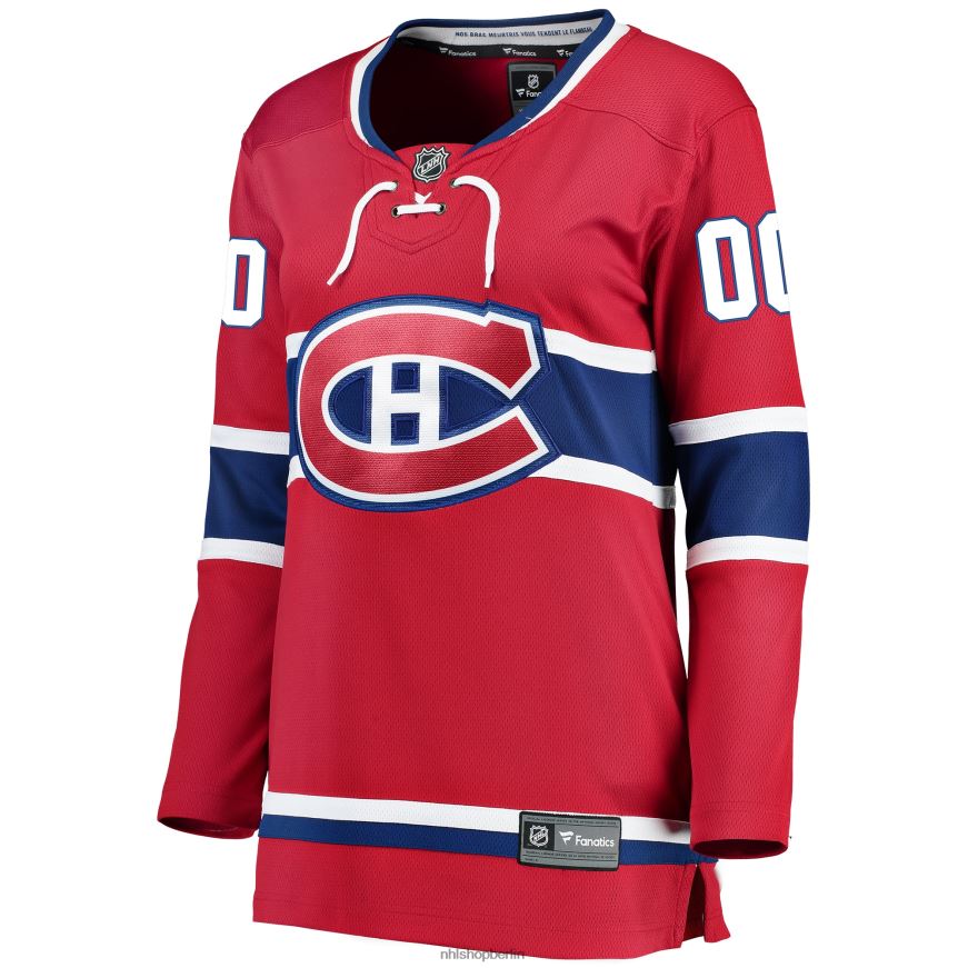 Frauen NHL Rotes Home-Breakaway-Trikot der Montreal Canadiens mit Fanatics-Logo Kleidung BF680T1134