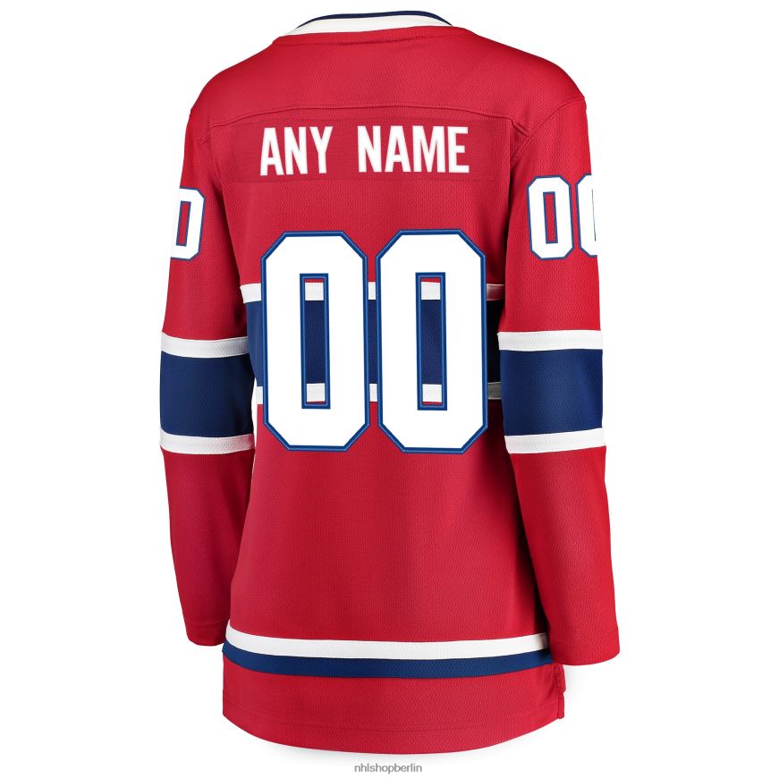 Frauen NHL Rotes Home-Breakaway-Trikot der Montreal Canadiens mit Fanatics-Logo Kleidung BF680T1134