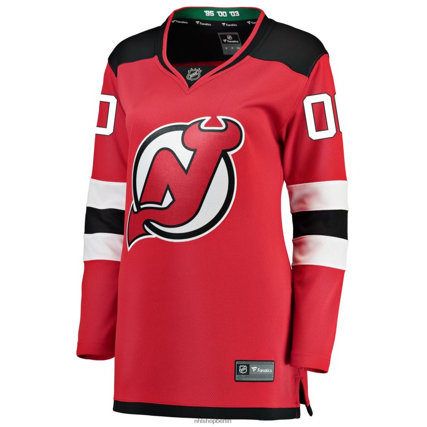 Frauen NHL Rotes Home-Breakaway-Trikot der New Jersey Devils Fanatics nach Maß Kleidung BF680T570