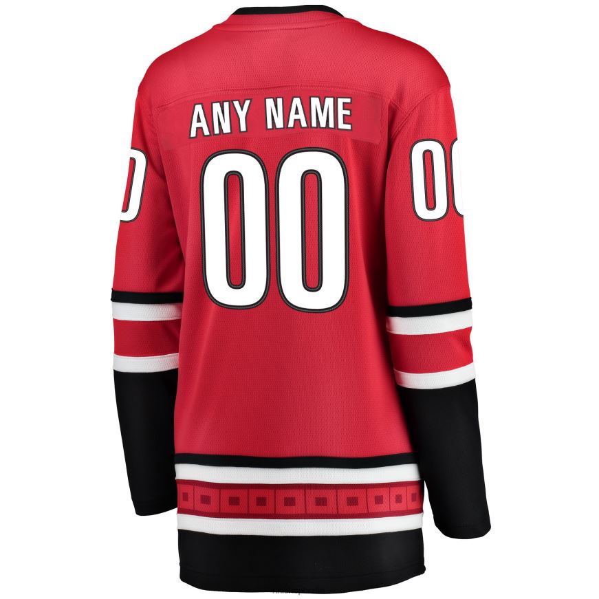 Frauen NHL Rotes Home-Breakaway-Trikot mit Fanatics-Logo der Carolina Hurricanes nach Maß Kleidung BF680T530