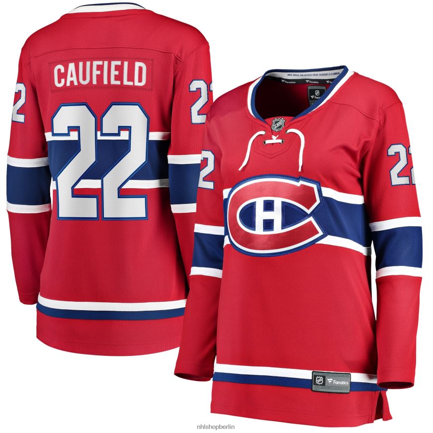 Frauen NHL Rotes Replica-Heimtrikot 2017/18 der Montreal Canadiens Cole Caufield Fanatics mit Branding Kleidung BF680T1102