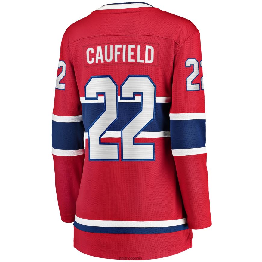 Frauen NHL Rotes Replica-Heimtrikot 2017/18 der Montreal Canadiens Cole Caufield Fanatics mit Branding Kleidung BF680T1102