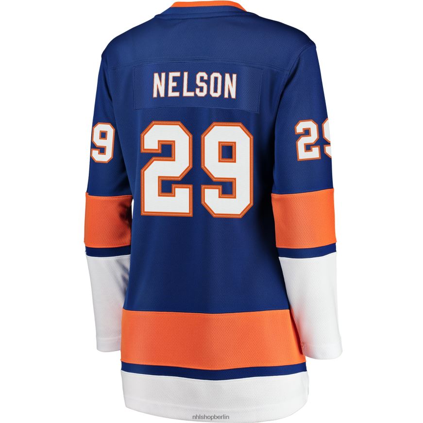 Frauen NHL Royal Breakaway-Spielertrikot der New York Islanders mit Brock Nelson Fanatics-Logo Kleidung BF680T1533