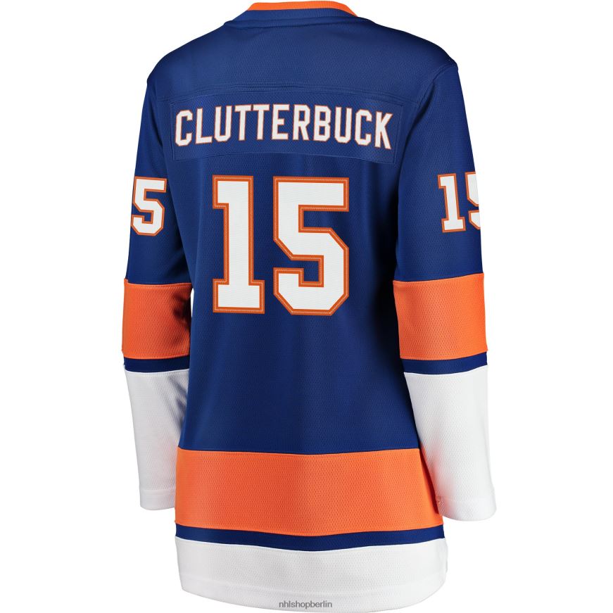 Frauen NHL Royal Breakaway-Spielertrikot der New York Islanders mit Cal Clutterbuck Fanatics-Logo Kleidung BF680T1701