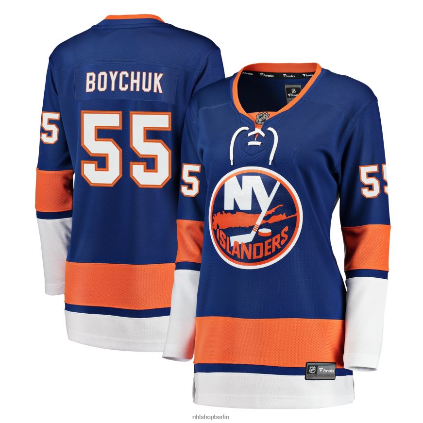 Frauen NHL Royal Breakaway-Spielertrikot der New York Islanders mit Johnny Boychuk Fanatics-Logo Kleidung BF680T1892