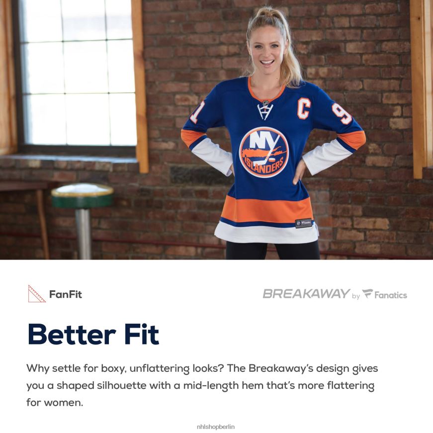 Frauen NHL Royal Breakaway-Spielertrikot der New York Islanders mit Johnny Boychuk Fanatics-Logo Kleidung BF680T1892