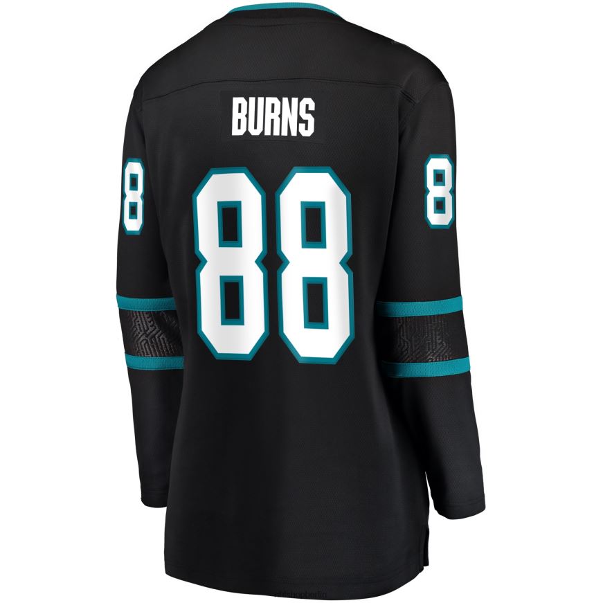 Frauen NHL San Jose Sharks Brent Burns Fanatics-gebrandetes schwarzes Alternative-Breakaway-Spielertrikot Kleidung BF680T2312