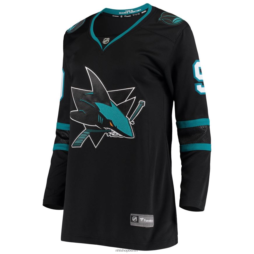 Frauen NHL San Jose Sharks Evander Kane Fanatics-gebrandetes schwarzes Breakaway-Alternative-Spieler-Trikot Kleidung BF680T1825