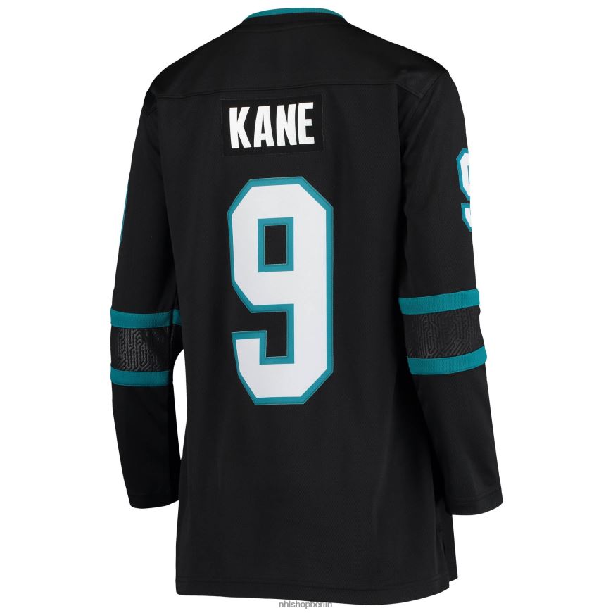 Frauen NHL San Jose Sharks Evander Kane Fanatics-gebrandetes schwarzes Breakaway-Alternative-Spieler-Trikot Kleidung BF680T1825