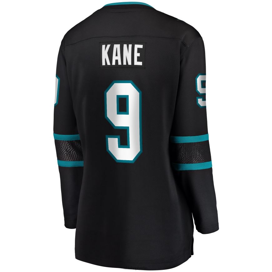 Frauen NHL San Jose Sharks Evander Kane Fanatics gebrandetes schwarzes alternatives Premier Breakaway-Trikot Kleidung BF680T1055