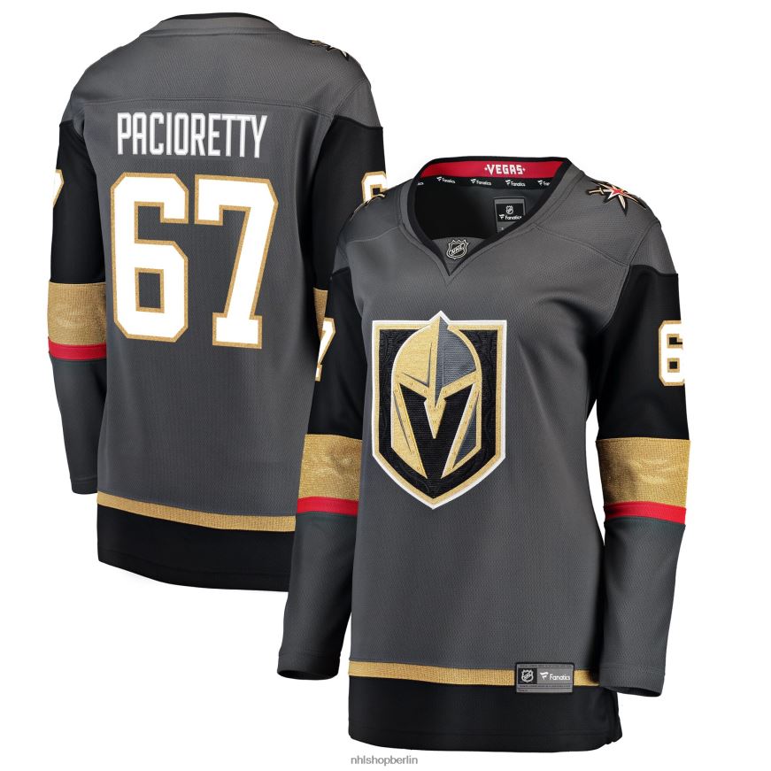 Frauen NHL Schwarzes Alternative-Breakaway-Spielertrikot der Vegas Golden Knights mit Fanatics-Logo der Max Pacioretty Kleidung BF680T2424