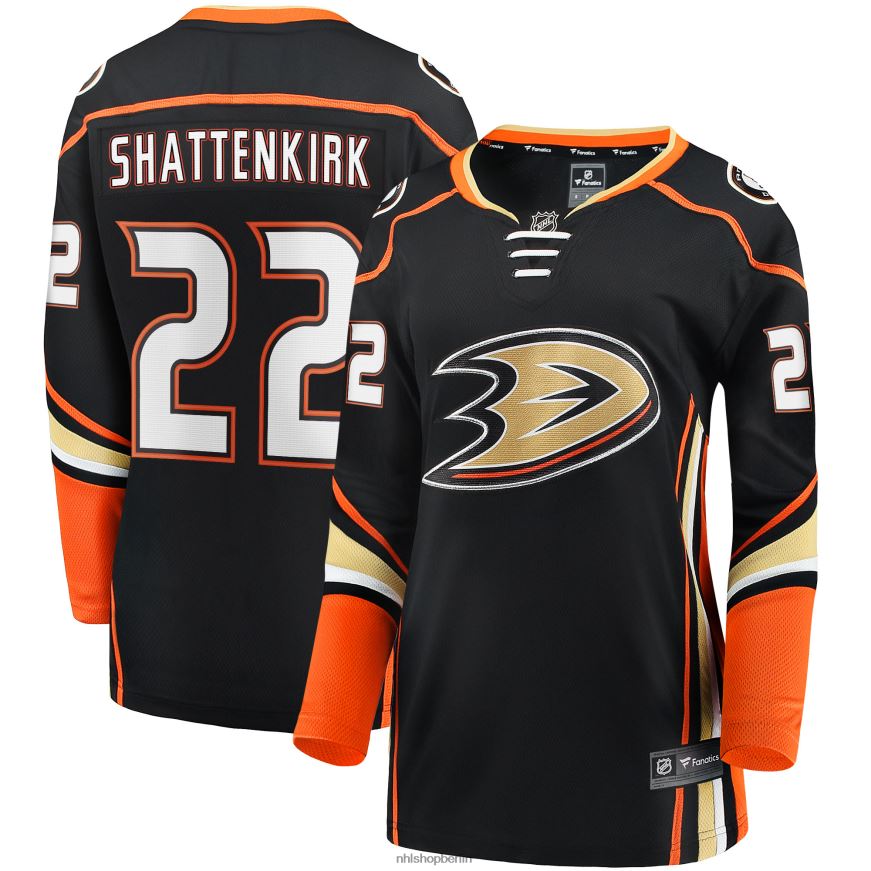 Frauen NHL Schwarzes Breakaway-Heimtrikot der Anaheim Ducks mit Fanatics-Logo von Kevin Shattenkirk Kleidung BF680T2135