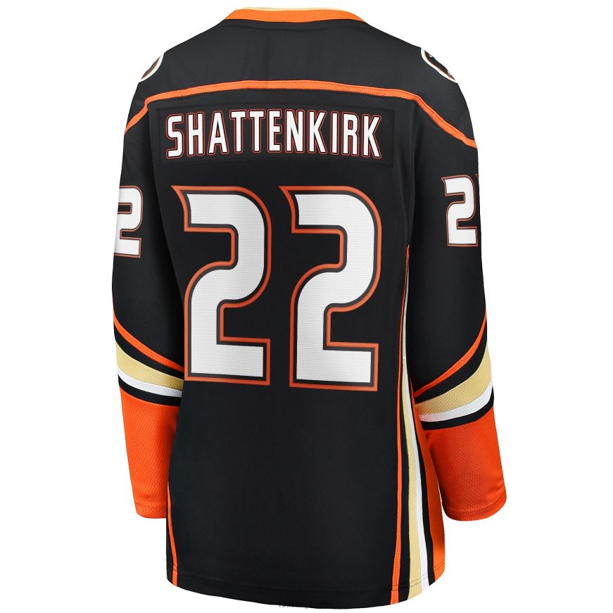 Frauen NHL Schwarzes Breakaway-Heimtrikot der Anaheim Ducks mit Fanatics-Logo von Kevin Shattenkirk Kleidung BF680T2135