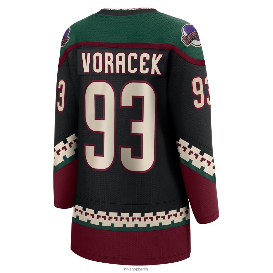 Frauen NHL Schwarzes Breakaway-Heimtrikot der Arizona Coyotes mit Jakub Voracek Fanatics-Logo Kleidung BF680T1629