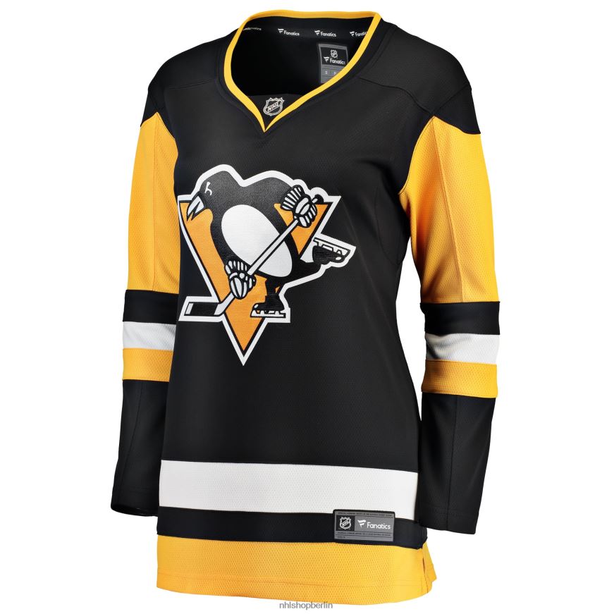 Frauen NHL Schwarzes Breakaway-Heimtrikot der Pittsburgh Penguins mit Fanatics-Logo Kleidung BF680T908