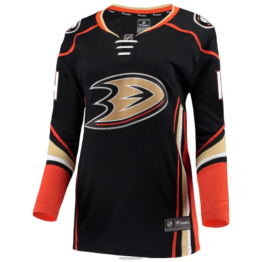 Frauen NHL Schwarzes Breakaway-Trikot der Anaheim Ducks mit Adam Henrique Fanatics-Logo Kleidung BF680T2098