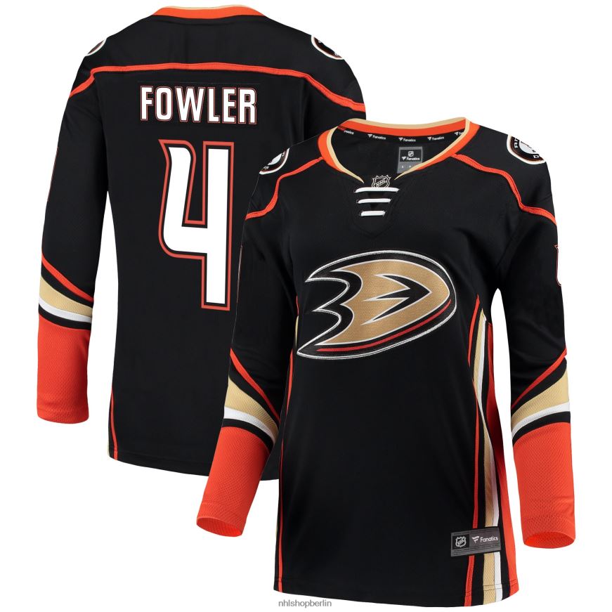 Frauen NHL Schwarzes Breakaway-Trikot der Anaheim Ducks mit Cam Fowler Fanatics-Logo Kleidung BF680T2097