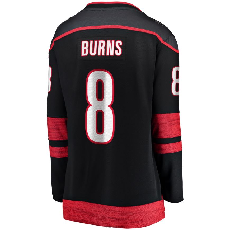 Frauen NHL Schwarzes Heim-Ausreißer-Spielertrikot mit Fanatics-Logo der Carolina Hurricanes Kleidung BF680T661