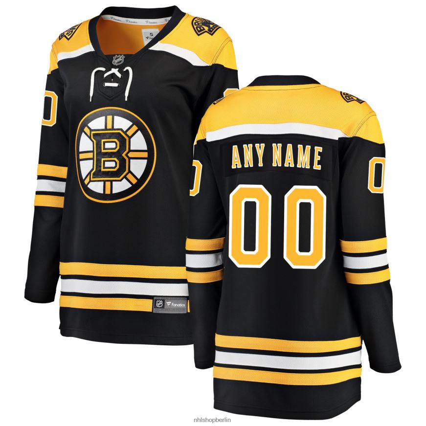 Frauen NHL Schwarzes Home-Breakaway-Trikot mit Fanatics-Logo der Boston Bruins Kleidung BF680T262