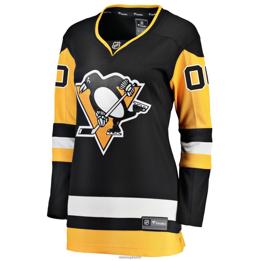 Frauen NHL Schwarzes Home-Breakaway-Trikot mit Fanatics-Logo der Pittsburgh Penguins Kleidung BF680T341