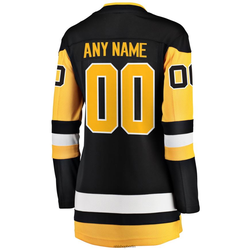 Frauen NHL Schwarzes Home-Breakaway-Trikot mit Fanatics-Logo der Pittsburgh Penguins Kleidung BF680T341