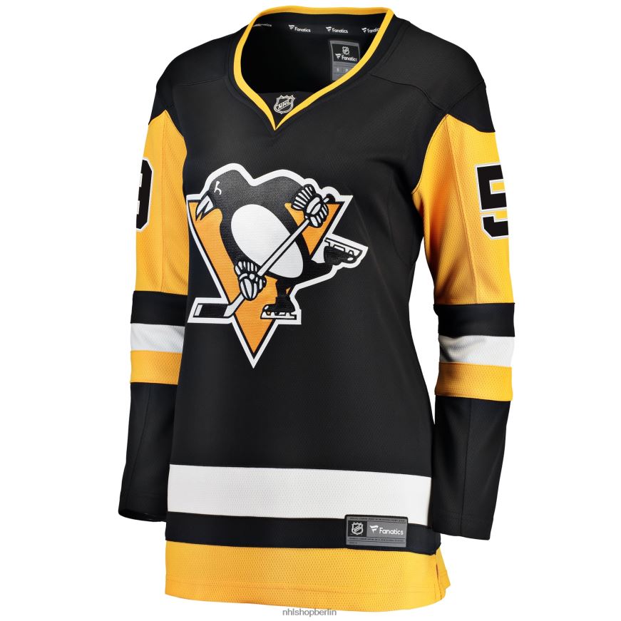 Frauen NHL Schwarzes Premier Breakaway-Heimtrikot der Pittsburgh Penguins mit Fanatics-Logo von Jake Guentzel Kleidung BF680T645