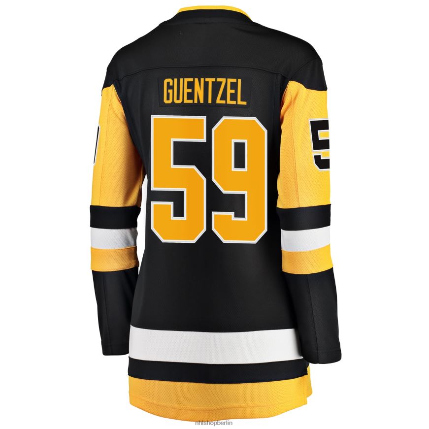 Frauen NHL Schwarzes Premier Breakaway-Heimtrikot der Pittsburgh Penguins mit Fanatics-Logo von Jake Guentzel Kleidung BF680T645