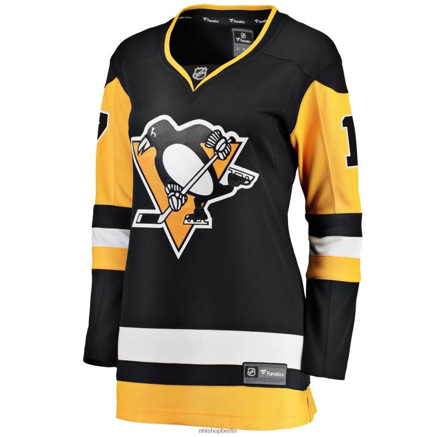 Frauen NHL Schwarzes Premier Breakaway-Spielertrikot der Pittsburgh Penguins mit Bryan Rust Fanatics-Logo Kleidung BF680T1358