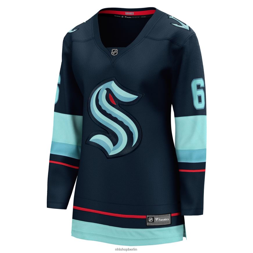 Frauen NHL Seattle Kraken Adam Larsson Fanatics Branded Deep Sea Blue Breakaway-Heimtrikot Kleidung BF680T1475