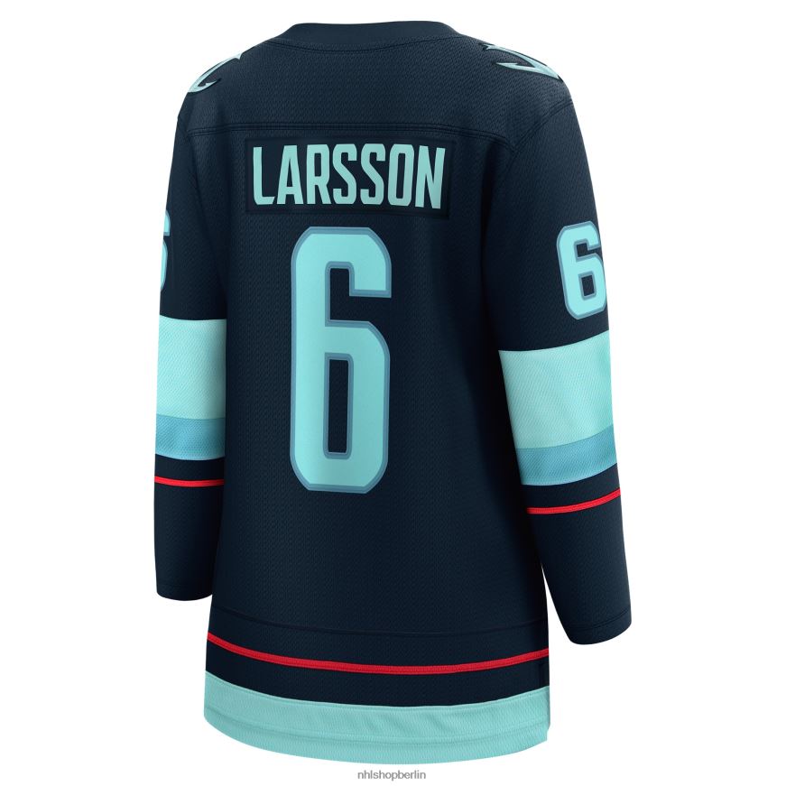 Frauen NHL Seattle Kraken Adam Larsson Fanatics Branded Deep Sea Blue Breakaway-Heimtrikot Kleidung BF680T1475