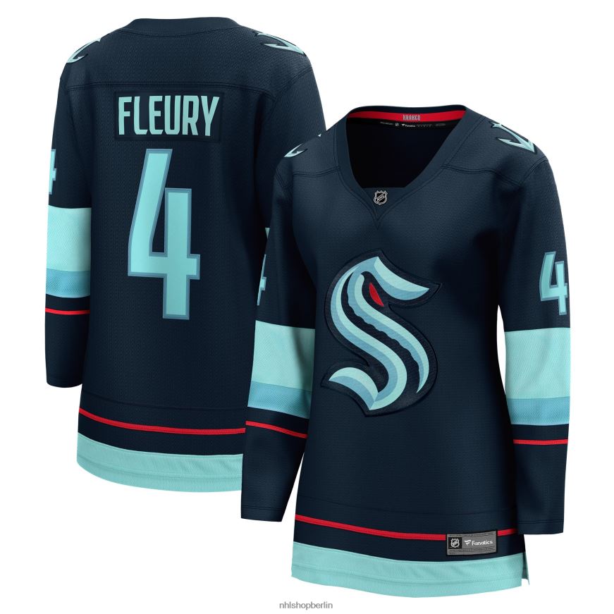 Frauen NHL Seattle Kraken Haydn Fleury Fanatics Branded Deep Sea Blue Home Breakaway Player Jersey Kleidung BF680T2166