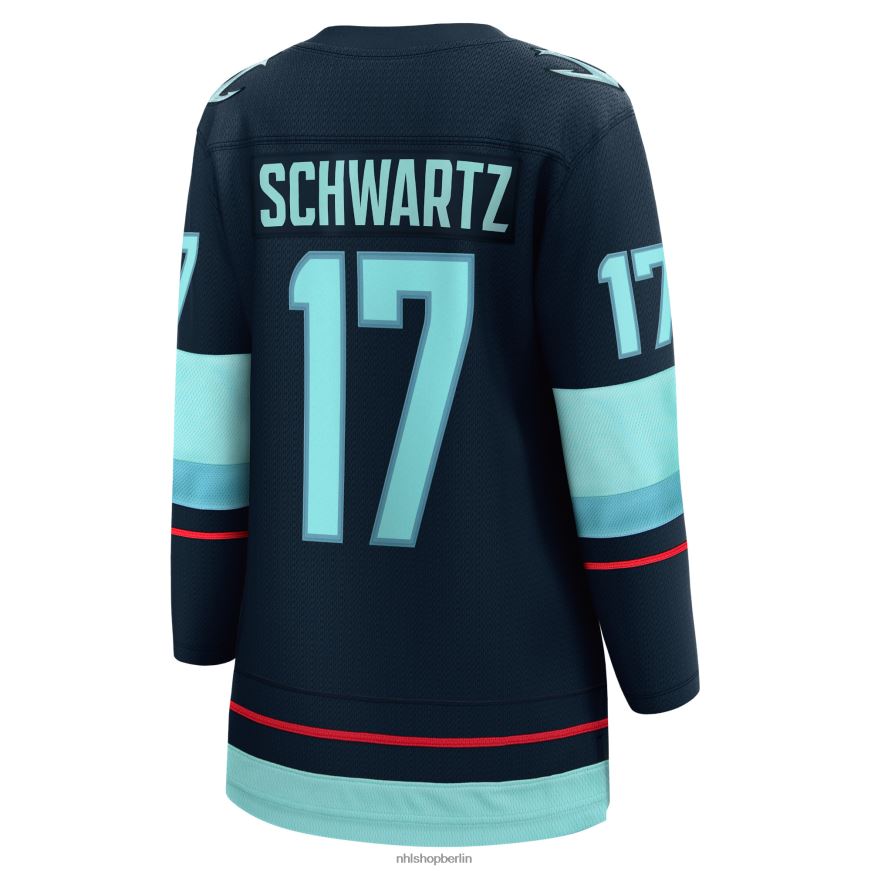 Frauen NHL Seattle Kraken Jaden Schwartz Fanatics-Marken-Marine-Heimtrikot für Breakaway-Spieler Kleidung BF680T1949