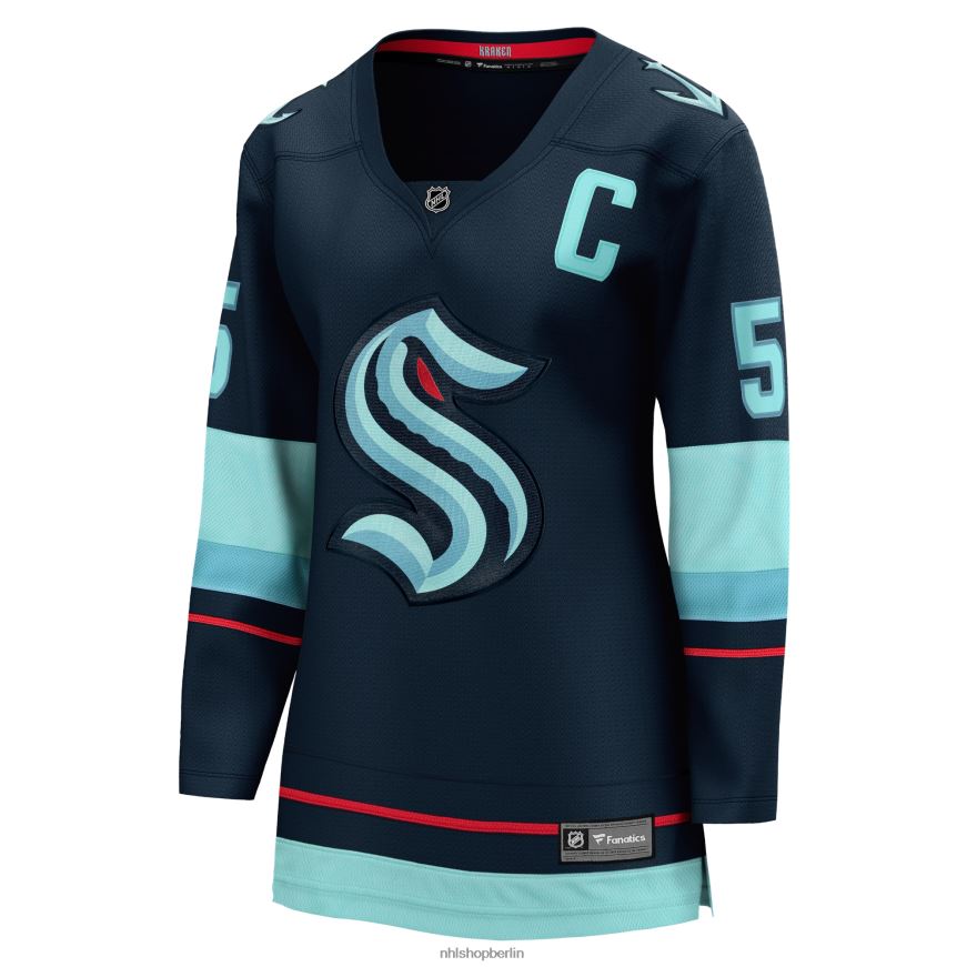 Frauen NHL Seattle Kraken Mark Giordano Fanatics Branded Deep Sea Blue Home Premier Breakaway-Spielertrikot Kleidung BF680T1524