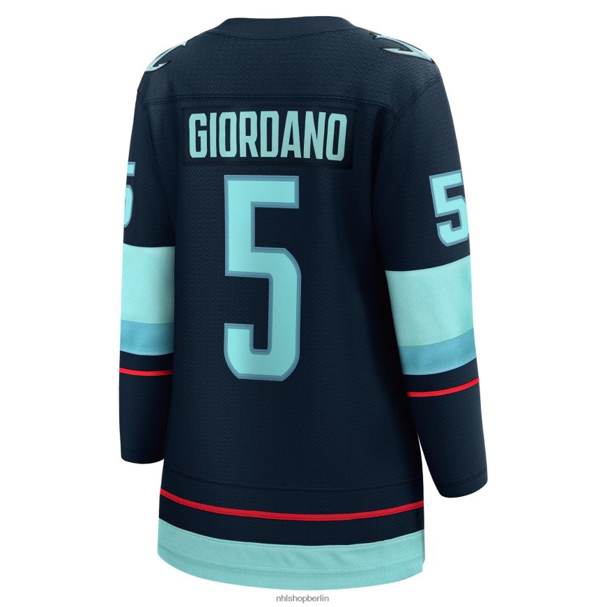 Frauen NHL Seattle Kraken Mark Giordano Fanatics Branded Deep Sea Blue Home Premier Breakaway-Spielertrikot Kleidung BF680T1524