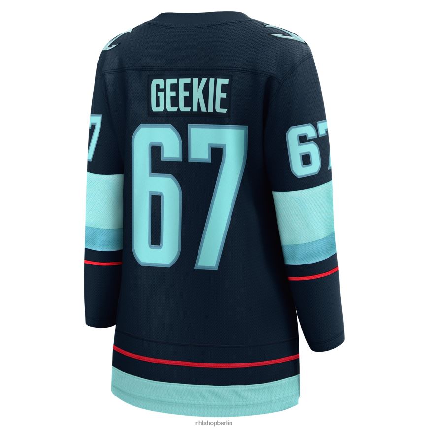 Frauen NHL Seattle Kraken Morgan Geekie Fanatics Branded Deep Sea Blue Heim-Breakaway-Spielertrikot Kleidung BF680T948