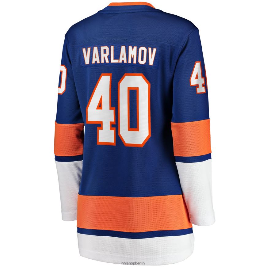 Frauen NHL Semyon Varlamov Fanatics-Heimtrikot der New York Islanders mit Royal-Logo Kleidung BF680T2336